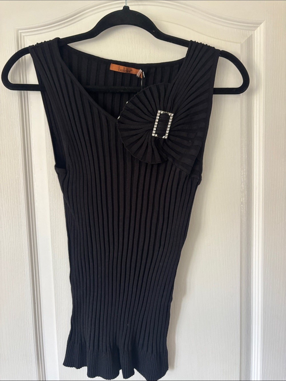 Black Ribbed Tank Top
